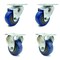 Service Caster 3 Inch Blue Polyurethane Wheel Swivel Top Plate Caster Set with 2 Rigid SCC SCC-20S314-PPUB-BLUE-2-R314-2 - alternate 1